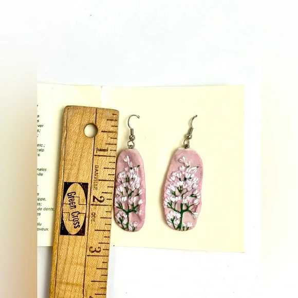 Woodland Spirit ceramic dangle earrings - Picture 3 of 6